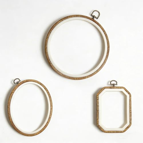 MUNTE 3 Pièces Cercle Broderie, Tambour Broderie avec Boucle de Suspension