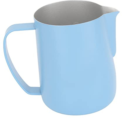 Acouto Brocca per Latte in Acciaio Inossidabile Jugge Squisito Design di Outlet D'acqua Latte Professional 450 Ml (azzurro)