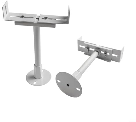 Vasiumic Aluminium-Kühlerhalterungen, bodenstehend, verstellbare Füße, höhenverstellbar, Gusseisen, Heizkörperstützen, mehrere Größen erhältlich, weiß, 2 Stück (verstellbar 16–21 cm)