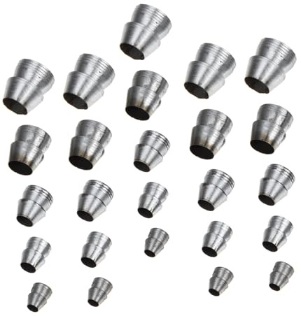 SHINEOFI 25 pièces Cales Rondes Acier pour Manche de Marteau et Hache Coins Multifonctions Anti-desserrage Kit de Calage pour Installation et Renforcement des Outils