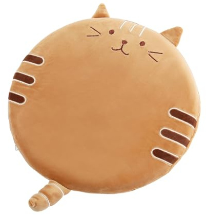 IPENNY Katze Stuhlauflage Dicke Stuhlkissen Sessel Tatami-Sitzkissen Weich Boden Teppich Polster Sitzauflage Memory Schaum Sitzpolster Gartenmöbel Gartenstuhl Schmerzlinderung (Braun)