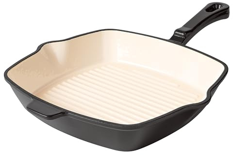 Römertopf Cast Iron Grill Pan Square 24 cm for Induction Cookers Anthracite
