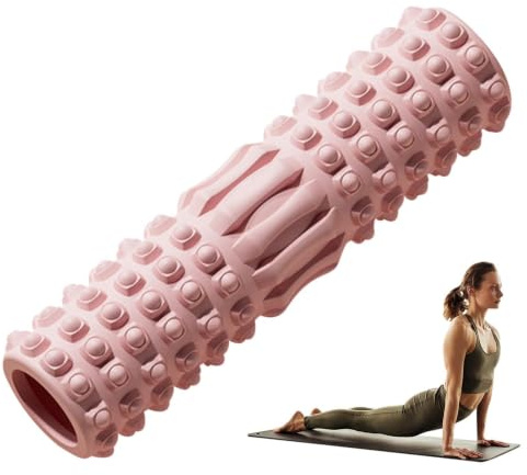 Rodillo de espuma de ejercicio – Rodillo de masaje EVA de densidad media | rodillo relajante muscular para el dolor de espalda | Equipo de entrenamiento unisex para la recuperación de piernas y brazos