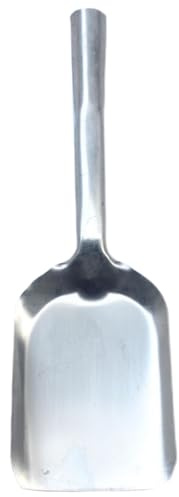Pala para Cenizas, Pala para carbón Plana de Acero Inoxidable de 15, 4 Pulgadas para Parrilla de Barbacoa