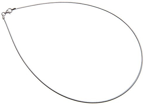 Omega Halsreifen 1,2mm Durchmesser - 925 Sterling Silber, Länge 38-50cm …
