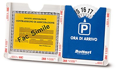 Bottari 16353 Disque de Stationnement avec Porte-Assurance et Disque Horaire