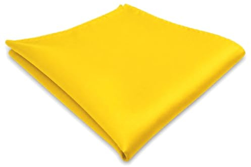 TigerTie Designer näsduk i enfärgad – kavalihandduk pochette näsduk – storlek 30 x 30 cm, Gul trafikgul knallgul, Einstecktuchgröße: ca. Länge 30 cm, Breite 30 cm