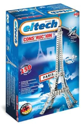 eitech 00460 Metallbaukasten - Eiffelturm, Bastelset aus 250 Bauteilen, DIY Eiffelturm 45cm hoch, Baukasten für Mädchen und Jungen ab 8 Jahren