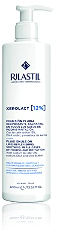 Rilastil 240358 Xeralaude 12 - Latte Corpo Idratante, Cheratoregolante ed Esfoliante - 1 unità - 400 ml