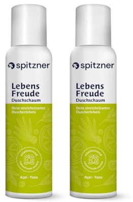Spitzner Duschschaum – Harmonisierende Wellness-Dusche , sanft reinigender Schaum, hautverträglich und 100% vegan (Acai-Yuzu, 150 ml (2er Pack))