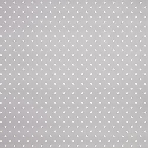 Jolee Tablecloths Wipe Clean PVC Vinyl Oilcloth Tablecloth Small Dot Grey 100cm x 100cm (39 x 39) Square