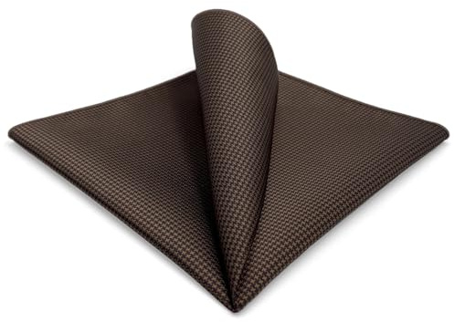 SHLAX&WING Matching Einstecktücher 32cm Grande Color Sólido Dark Marrón