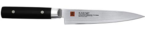 Kasumi 82015 - Couteau Japonais Damas Universel 15cm - Couteau de Cuisine idéal pour découper, émincer ou hacher des pièces Moyennes (viandes ou légumes)