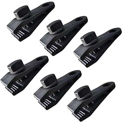 Cisixin 6 Stück Planenhalter Clips, Zelte Clips Feste Zeltklammer Multifunktionale Zeltclips Winddichte Markisen Clips für Camping, Garten, Planen, Schattentuch