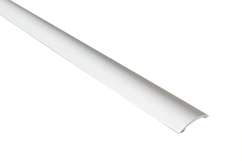 Effector Selbstklebend Übergangsprofil, 180 cm, 30x5 mm, Silber, Übergangsprofil Höhenausgleich, Bodenleiste Abriebfest, Eloxiertes Aluminium Winkelprofil, Türschwellen Leiste