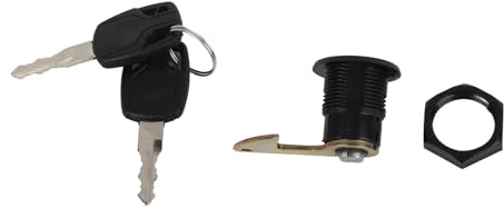Motorrad Heckkofferraum Schloss aus Aluminium Kunststoff für Roller Elektromotorräder Ersatzschloss Gepäckbox Sicherheitssystem Witterungsbeständig Rostfrei mit 2 Schlüsseln und