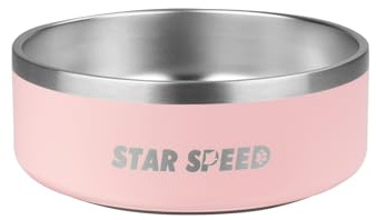 StarSpeed 42oz Stainless Steel Dog Bowls with Rubber Bottom Non-Slip Double Wall Metal Outdoor Dog Food and Water Bowls Weighted Insulated Pet Feeding Bowl for Small,Medium Sized Dogs or Cats