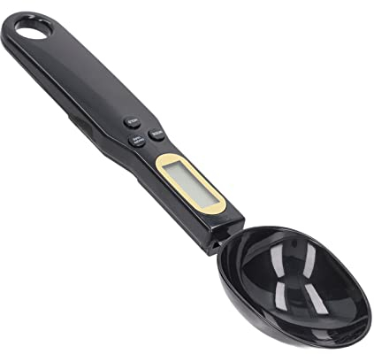 Luqeeg 500 g/0,1 g di Bilancia per Alimenti, Cucchiaio Cucina Digitale, Alta Precisione Cucchiaio Dosatore Elettronico Nero con Display LC DDigitale, per Pesare Condimenti, Chicchi di caffè, tè