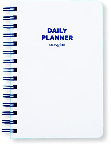 cozygloo Studienplaner Undatiert | Study Planer | Schulplaner | 15 Wochen Tagesplan | Daily To Do List | Englisch | Made in EU | 21 x 15 cm A5 Format