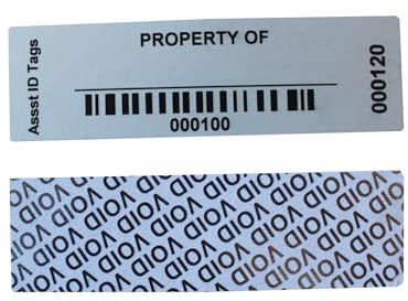 100 Stück 25x85mm Silver Teiltransfer Sicherheitsgarantie Void Aufkleber | Mit Seriennummern, Sofortige Void Nachricht, Ultradicke Void Schicht, Universelle Oberfläche, SGS RoHs, für Garantie & Beweis