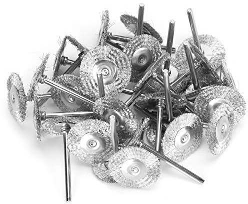 Wire Wheel Cup Brush Set, 30PCS Wire Wheel Brush for Drill, Cupped Wire Wheel Brush, Mini Wire Brush Polishing Rotary Tool (steel wire)