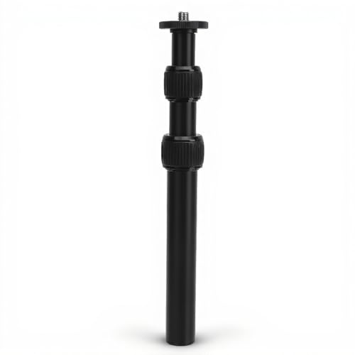Cuifati 3 Section Tripod Extension Arm, Aluminum Alloy, Black, 1/4-3/8 Inch Connector, Compatible with Camera, Smartphone, Camera Accessories, Tripod Mount