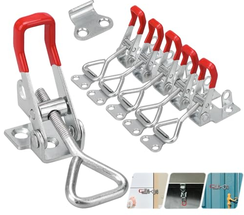 Kigniote 6 Stück Spannverschluss Edelstahl GH-4001 Kistenverschluss Schnappverschluss Hebelverschluss Bordwandverschluss Verschlusshaken Spannverschluss Metall für Kisten Schrank -Tragkraft 100 kg