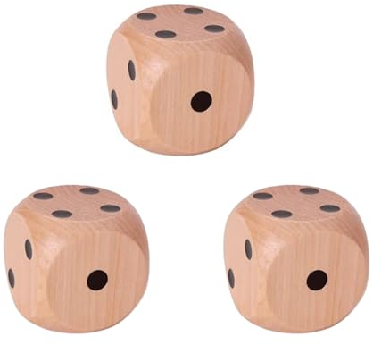 3 StüCk WüRfel Groß,Spiel Holz Kniffel Set Brettspiele HolzwüRfel Cabo SpielwüRfel Cube WüRfelspiel GroßE Game GroßEr Kids Kinder-HolzwüRfel Spielfigur WüRfelbrett Würfelspiele für Erwachsene（30mm
