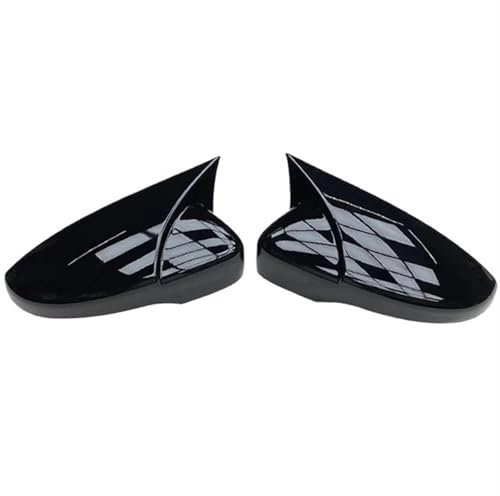 HZSMYXGS Rückspiegelgehäuse Kompatibel mit VW für Scirocco für Beetle 2009 2010 2011 2012 2013-2018 Türseitenflügel Rückspiegel Ox Horn Abdeckkappe(Black)