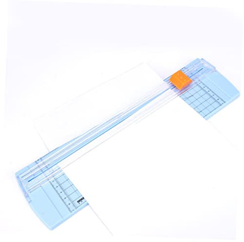 Lurrose Papierschneider Klebebandabroller Schreibtisch Niedlicher Fotoschneider Linearer Blau