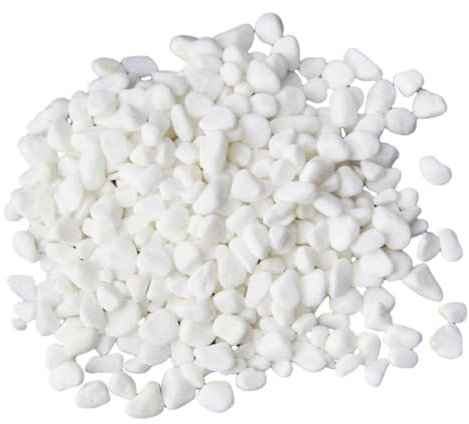 NXPWRC 2 Packs Of Vase Decorative Stones, White Decorative Stones, Landscape Decorative White Stones, Used For Filling Vase Decorations, Suitable For Fish Tanks, Potted Plants, Vases (160G)