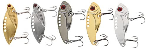 SUPVOX Señuelo de Pesca de Acero Inoxidable, 5 Piezas, Pez