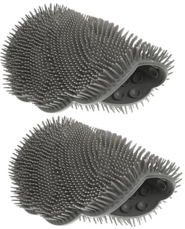 FRCOLOR 2pièces Tapis De Massage Pour Exfoliant Pour Salle De Bain Brosse Pour Corps Usage Mains Fournitures De Bain