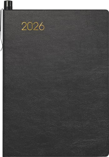 BRUNNEN Taschenkalender Mod. 723 '26 | A7, Kunstleder, schwarz