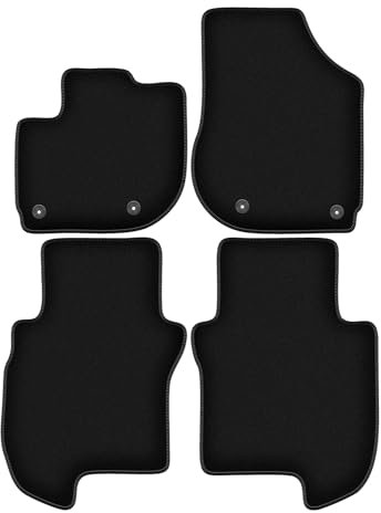 Wielganizator Velours Fußmatten passend für Honda Jazz V (2020-) | Qualität: Basic - Genaue Passform, rutschfeste Untregrund 4-teilig - Schwarz