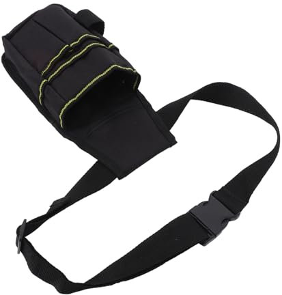 Vaguelly Oxford Cloth Garden Tool Waist Pouch Clip Portable Utility Cleaning Tool Bag for Electricians and Gardeners Black Multi-function Storage Waist Bag