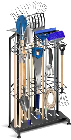 Mimoke Rangement d'Angle Robuste pour Garage, Atelier & Cave | Étagère Pratique en Métal Stable (Étagère d'Angle)