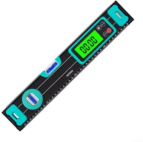 Digitales Niveaulineal mit magnetischem Winkelmesser und LCD-Display für den Einsatz auf Baustellen und Innenrenovierungen (400 mm)