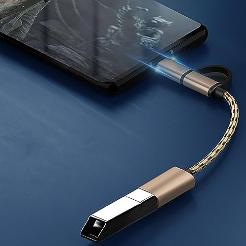 Fafeicy Cable USB 3.0 OTG A A Adaptador Tipo C, Altas Tasas de Transferencia, Dos Interfaces, Interfaz de Aleación de Aluminio, Diseño Sofisticado, Uso Multifuncional, Cables y Adaptadores para