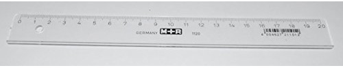 Lineal m+r 20 cm Kunststoff transparent