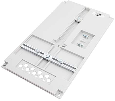 REV 0518846555 Zählertafel, Zählerbrett mit Schiene für Wechselstromzähler u. Drehstromzähler, grau