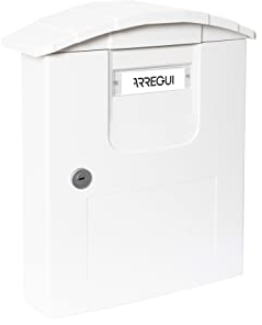 Cassetta Postale Individuale in Plastica Resistente, Cassetta della Posta da Parete, Dimensione M (DIN A4 e Riviste), Facile da Montare, Bianco