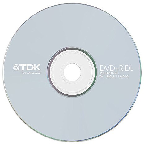 TDK T19544 DVD+R DL 8.5 GB 240 Min 8x Jewel Case (1 Disc)