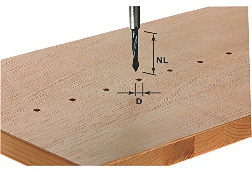 Festool 491064 - Brocas Acero para Agujeros Pasantes HW, Vástago 8 mm HW S8 D530