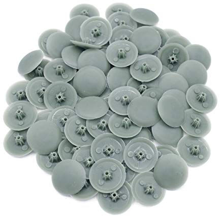 Snap-On Bifix Cover Caps to Use with Phillips Ph2 & Pozidrive Pz2 Pozi Screws - Pack of 50 Biffix Covers : Blue Grey