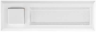 HUBER campanello a pulsante a superficie in polistirolo - con targhetta illuminata - campanello a superficie in plastica - interruttore per campanello, campanello