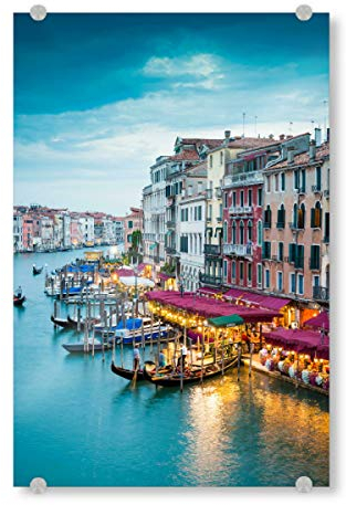 artboxONE Acrylglasbild 30x20 cm Städte Venedig Romantic Flair Bild hinter Acrylglas - Bild Venedig Venedig