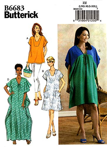 Butterick B6683ZZ Schnittmuster, Papier, weiß, Verschiedene Größen