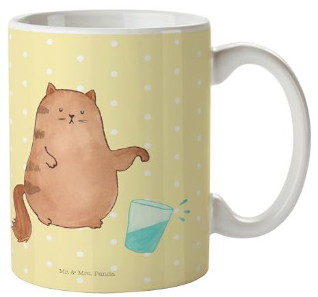 Mr. & Mrs. Panda Tasse Katze Wasserglas - Geschenk, Kaffeetassen, Kater, Porzellantasse, Büro Tasse, Keramiktasse, Haustier, Katzenartikel,