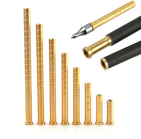 SHARROW 12-Pack Brass Arrow Inserts 6.2mm 8-32 Thread